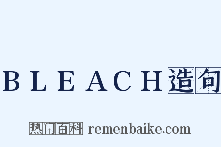 BLEACH造句是什么意思的图片